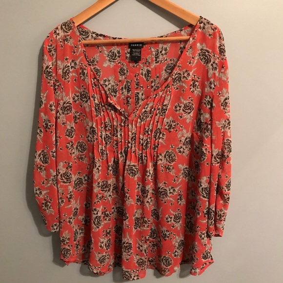 torrid Tops - TORRID Floral Blouse